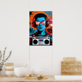 Guy with Red Shades Pop Art Poster (Keuken)