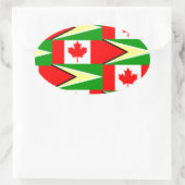 guyaans canadees ovale sticker (Tas)