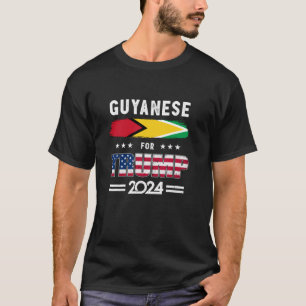 Guyaanse vlag voor Trump 2024 Guyana Flag Patrioti T-shirt