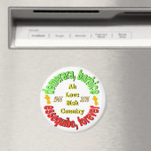 Guyana 3 Comtés Magnet rond 3 pouces (In Situ (Lave-vaisselle))