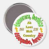 Guyana 3 Comtés Magnet rond 3 pouces (Recto/Verso)