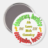 Guyana 3 graafschappen 3" ronde magneet (Voorkant / Achterkant)