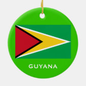 GUYANA* Aangepaste kerstversiering Keramisch Ornament (Achterkant)