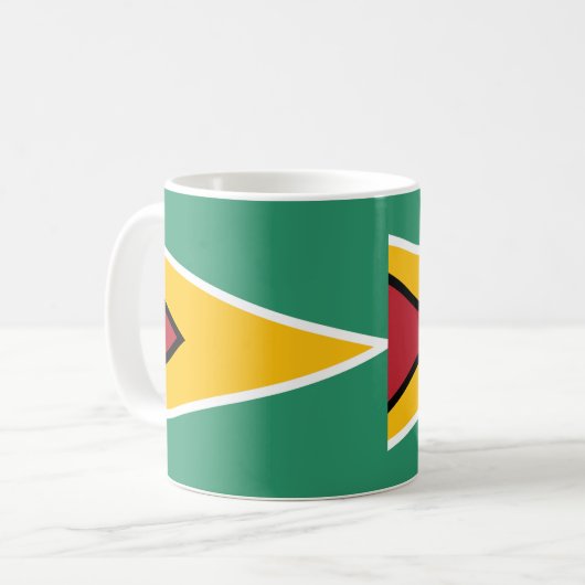 Guyana Drapeau Céramique Café Mug (Devant gauche)