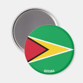 Guyana Drapeau Charme Patriotique Magnet (Recto/Verso)