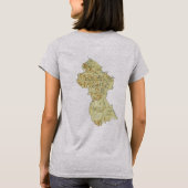 Guyana Drapeau et carte t-shirt (Dos)