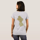 Guyana Drapeau et carte t-shirt (Dos entier)