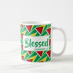 GUYANA FLAG Blessed Gepersonaliseerd Christelijke Koffiemok