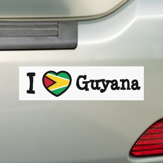 Guyana Flag Bumpersticker (Op auto)