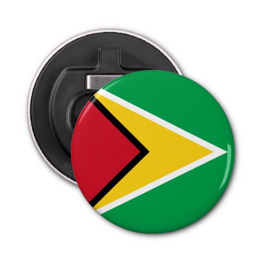 Guyana Flag Button Flesopener (Voorkant)