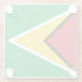 Guyana Flag Glazen Onderzetter (Achterkant)