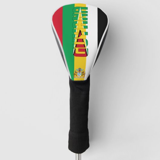 Guyana Flag Gorheerlijk Patriotic Golfheadcover (Voorkant)