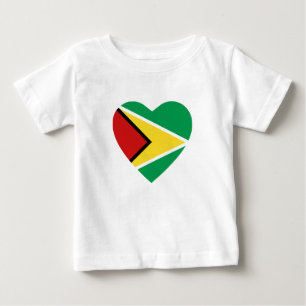 Guyana Flag Hart T-shirt