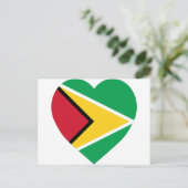 Guyana Flag Heart Briefkaart (Staand voorkant)