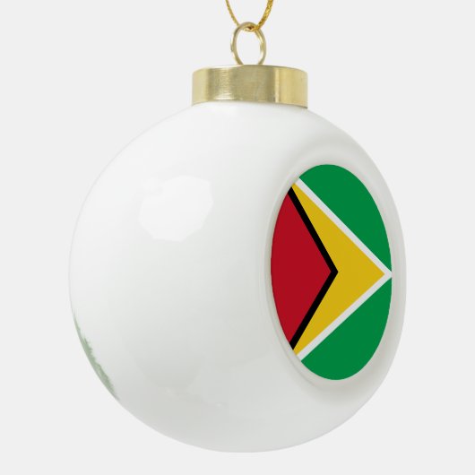 Guyana Flag Keramische Bal Ornament (Links)