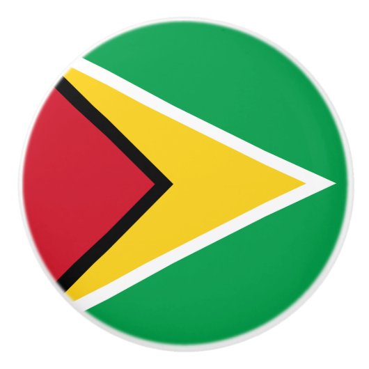 Guyana Flag Keramische Knop (Voorkant)