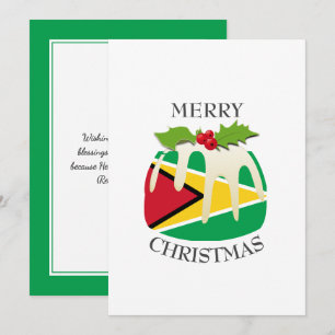 GUYANA FLAG Kerstmis Festief Feestdagenkaart