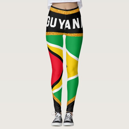 Guyana Flag Leggings (Voorkant)
