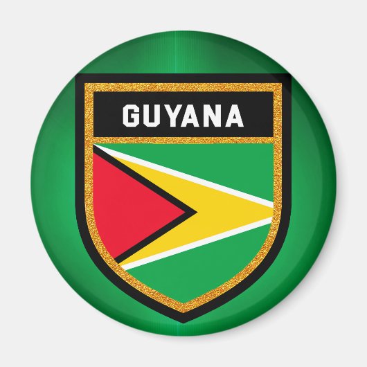 Guyana Flag Magneet (Voorkant)