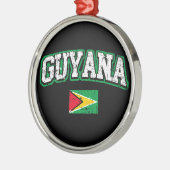 Guyana Flag Metalen Ornament (Links)
