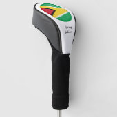 Guyana Flag & Monogrammed Golf Clubs Hoesjes Golfheadcover (Schuin)