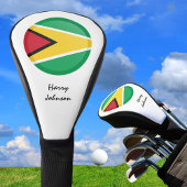 Guyana Flag & Monogrammed Golf Clubs Hoesjes Golfheadcover