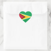 Guyana Flag Patriotic Hart Sticker (Tas)