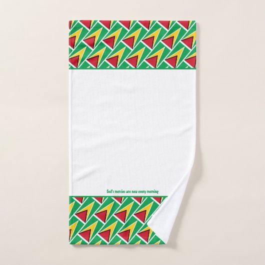 GUYANA FLAG Persoonlijke scriptWHITE Bad Handdoek (Handdoek)