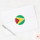 Guyana flag  ronde sticker (Envelop)