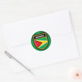 Guyana Flag Ronde Sticker (Envelop)