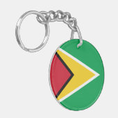 Guyana Flag Sleutelhanger (Voorkant Links)