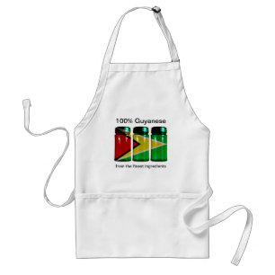Guyana Flag Spice Jars Apron Standaard Schort