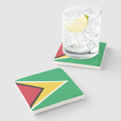 Guyana Flag Stenen Onderzetter (Zijkant)