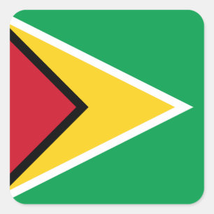 Guyana Flag Vierkante Sticker