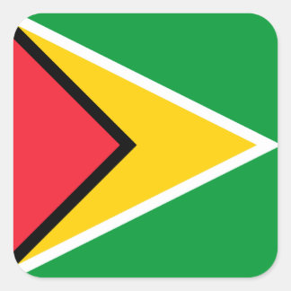 Guyana Flag Vierkante Sticker
