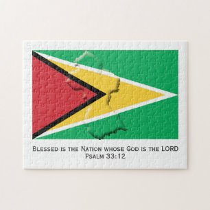 GUYANA Gezegende natie GUYANESE VLAG Legpuzzel
