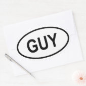 Guyana "GUY" Ovale Sticker (Envelop)