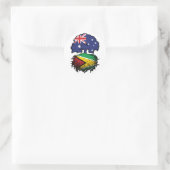 Guyana Guyanese Australia Tree Roots Ronde Sticker (Tas)