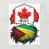 Guyana Guyanese Canadian Canada Tree Roots Flag Briefkaart (Voorkant)