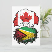 Guyana Guyanese Canadian Canada Tree Roots Flag Kaart (Staand voorkant)