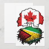 Guyana Guyanese Canadian Canada Tree Roots Flag Kaart (Voorkant / Achterkant)