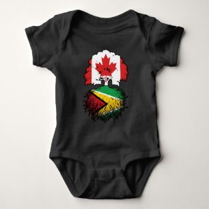 Guyana Guyanese Canadian Canada Tree Roots Flag Romper