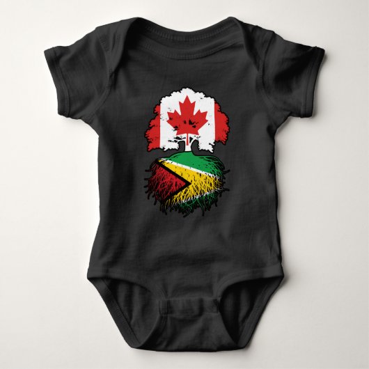 Guyana Guyanese Canadian Canada Tree Roots Flag Romper (Voorkant)