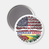 Guyana Guyanese US American USA United States Tree Magneet (Voorkant / Achterkant)