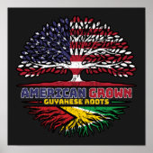 Guyana Guyanese US American USA United States Tree Poster (Voorkant)