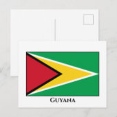 Guyana (Guyanese) vlag Briefkaart (Voorkant / Achterkant)