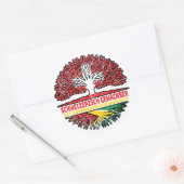 Guyana Guyanisch Schweizer Schweiz Baum Wurzel Ronde Sticker (Envelop)