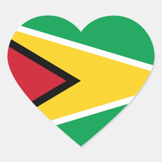 guyana hart sticker (Voorkant)
