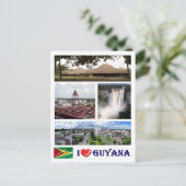 Guyana - I Love - Briefkaart (Staand voorkant)