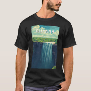 Guyana Illustratie Reis Kunst Vintage T-shirt